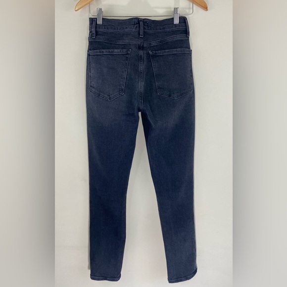 Agolde Nico High Rise Slim Straight Denim Jeans Distressed In Cassette Sz 25 - Picture 5 of 16